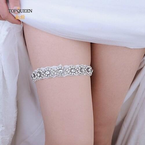 TOPQUEEN Sexy Lady Lingerie Garter Stocking Lace Garter Belt Legs Ring Harness Women Belt Wedding Garter bridal girl THS28