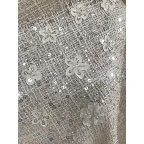 Unique embroidery french lace fabric 5 yards ZH-828811 for party dress