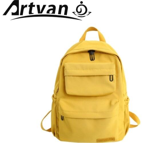 2021 Waterproof Nylon Womens Backpack Simple Fashion School Backpacks For Girls Teenagers Large Rucksack Bags Ladies Bagpack