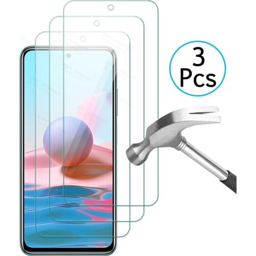 3 Sheets Screen Protector For Redmi Note 10 Light Tempered Glass For Red mi Note 10 Pro Max 10s 5G Transparent Clean Sklo Cover