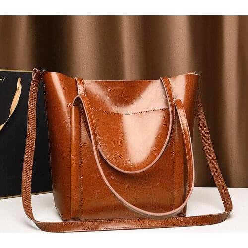 Womens Bag 100% Genuine Leather Women Shoulder bags High Quality Pure Cowhide Women Handbags Fashion Large Female Messenger Bag