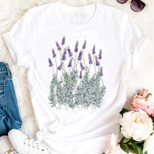 Women Summer Flower New Cute 2021 Fashion Beach Clothing Cartoon Female Tshirts Clothes Graphic T Top Lady Print Tee T-Shirt