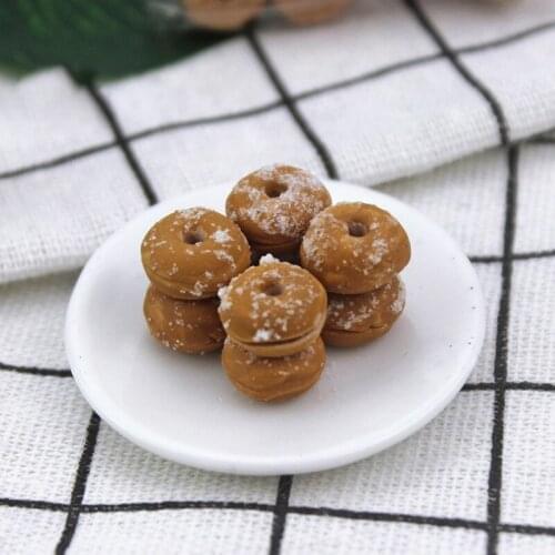 1:12 Miniature Doughnut Mini Bread Biscuit Pretend Food for Blyth OB11 1/6 BJD Doll house Kitchen Toys Accessories