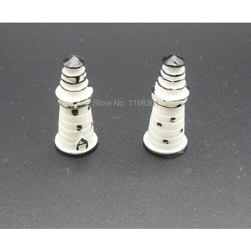 1pcs/lot Resin black pagoda lighthouse 30mm Ornaments Micro landscape Ornaments Creative Home Gardening Decorations A006-2