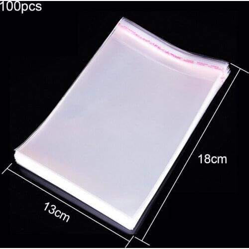 100PCS Resealable Poly Bag Transparent Opp Plastic Bags Self Adhesive Seal Packaging Bags Making Bag 5 Models are Available