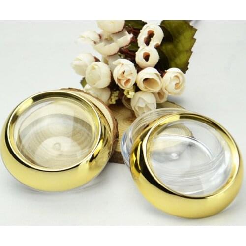 20g 30g 50g Gold Acrylic Cosmetic Containers Cream Refillable Bottles Empty Capsule Jar 100pcs/Lot Makeup Tools F223