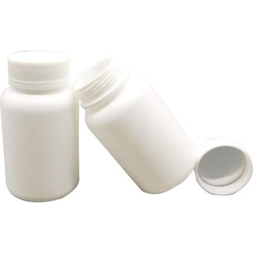 24pcs Empty 100ml White Plastic HDPE Pill Bottle with screw Cap 3.33oz Normal Cap Medicine Bottle With Screw lids