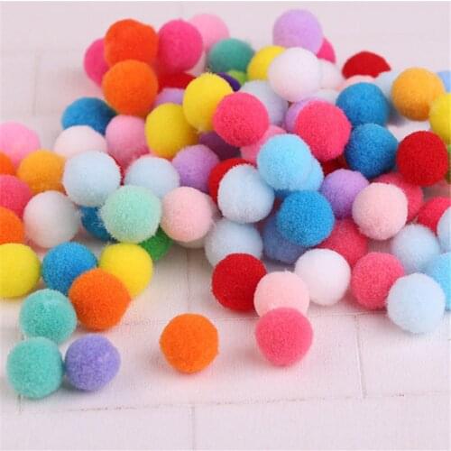 300pcs Small Multicolour DIY Decoration Ball 20mm Fur Ball Pompon Home Decor Decorative Flowers Crafts Diy Jewelry Accessories