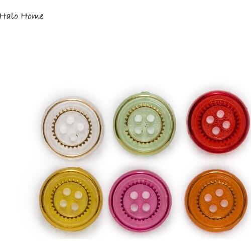 50pcs 4 Hole Resin Buttons Sewing Scrapbooking Clothing Home Crafts Handmade Accessories Card Making Decor 12.5mm