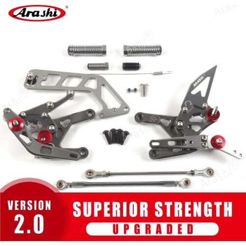 Arashi MT10 2016 2017 2018 2019 CNC Adjustable Footrest Rear Sets Rearset Footrest Foot Rest For YAMAHA MT 10 FZ10 FZ 10 16-19