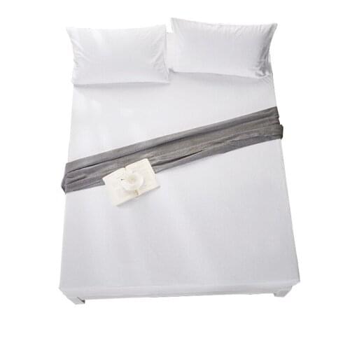 White Waterproof Home Bed Sheet Elastic Band Mattress Cover Fitted Sheet Bed Cover Hotel Non-slip Fitted Sheet Bedding Bedspread