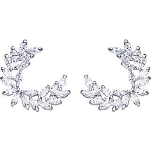 Bettyue Fashion Statement For Female AAA Zirconia Freedom Meaning Feather Appearance Ear studs Delicate Gift In Popular Banquet