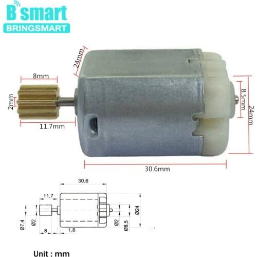 Bringsmart Mini Motor with Gear M0.7-9T High Speed Motor for Vehicle Power Window Car Door Lock Rearview Mirror Motor 280PC