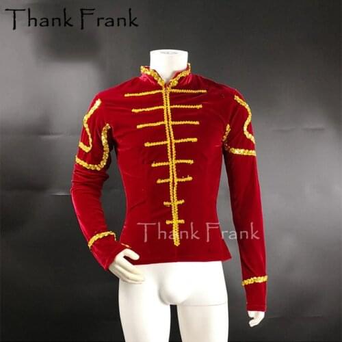 Man Processional Ballet Top Plus Size Aerobics Mens Tunic Ballet Cotumes Boys Outwear Classical Ballet Prince Jacket Custom Made