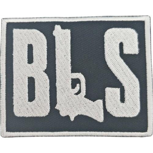 Black and White Bls Label Embroidery Patch Iron on Applied to Applique Bags Clothes Hats Accessories for DIY Clothing Decoration