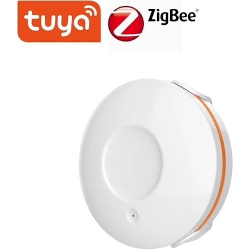 Tuya ZigBee3.0 Water Leakage Detector Built-in batter Flood Sensor Alarm Notifications Scenario with Smart Valve Smart Life APP