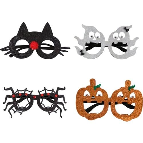 Pudcoco Kids Decorative Glasses Halloween Spider Shaped Eyewear Cosplay Tools Festival Decorations For Party 4 Colors
