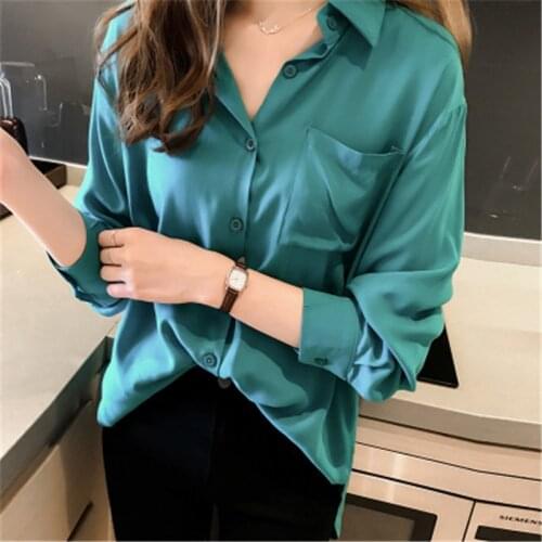 Flubiflous Womens Satin Shirts