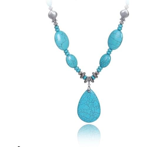 Blue tophus metal accessory necklace jewellery madam for Christmas gifts