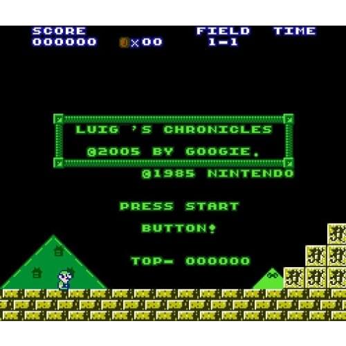 Luigs Chronicles Game Card For 72 Pin 8 Bit Game Player