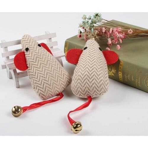 Pet toys cotton and linen vocalism toys plush little mouse cat dog pet toy with bell,Q61