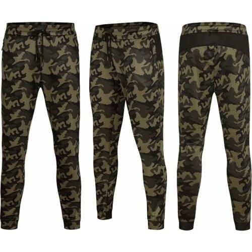 Camouflage Men Running Pants Football Training Pants With Zipper Pocket Jogging Fitness Workout Sport Pants For Man