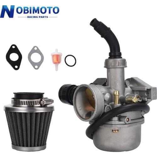 Motorcycle Carburetor Hand Choke PZ19 Carb For 50cc 70cc 90cc 110cc 125cc ATV Quad 4 Wheeler Dirt Bike Motorbike With Air Filter
