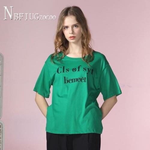 Summer New Women Fashion Alphabet Printed Women T Shirt Casual Short Sleeve Female Tee Shirts