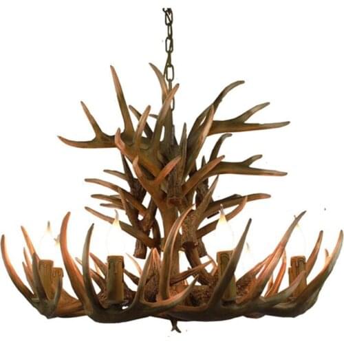 American country Retro Antler Chandelier lustres luminaria staircase Mediterranean Chandelier Light Fixture