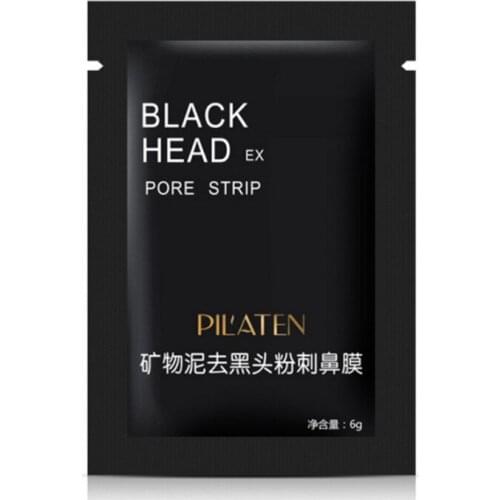 100pcs/lot PILATEN Removedor De Cravo Black Mask Blackhead Remover Acne Mask Beauty Deep Cleansing Black Head Face Mask