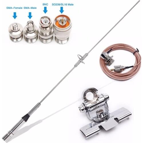Nagoya NL-770S Walkie Talkie Mobile Radio Dual Band VHF UHF NL770S Antenna PL259+5M Coaxial Cable+RB-400 Clip Mount + 4 Adapters