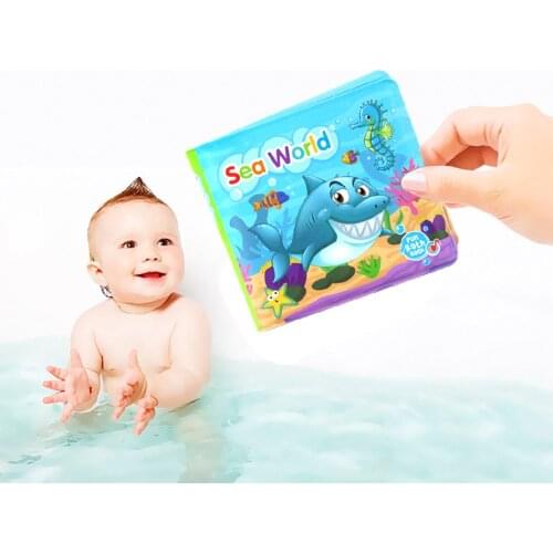 New Arrival Bath Books Baby Education Toy Intelligence Development Floating Cognize Book Rattle