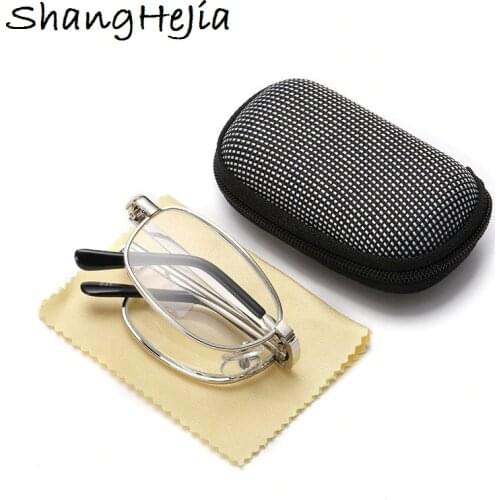 Design Reading Glasses Men Women Folding Spectacles Spectacles Frame Silver Metal Glasses +1.0 +1.5 +2.0 +2.5 +3.0 +3.5 +4.0