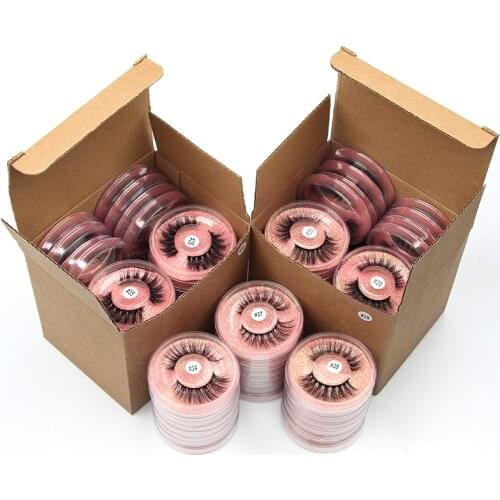Wholesale Mink Lashes Bulk 10/20/50/100pairs False Eyelashes Natural Long Eye Lashes Eyelash Box Packaging Custom Makeup
