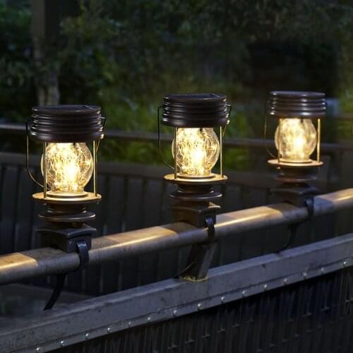 Hanging Solar Lantern Lamp Waterproof IP44 Landscape Fairy Lights Decorative for Patio Yard Lawn Villa Fence