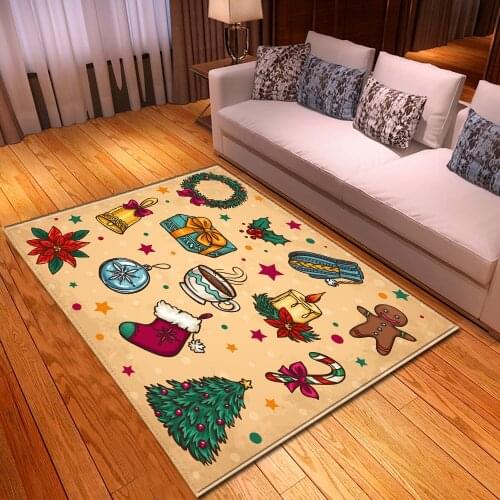 Christmas Carpet Living Room Bedroom Mat Decoration Sofa Coffee Table Floor Home Childrens Bedside Hallway Tatami Large Rug
