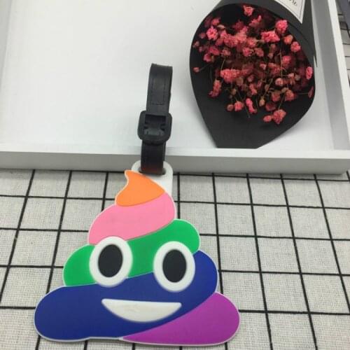 Luggage Tag Funny For Travel Silicone Baggage Boarding ID Name Address Holder Label Travel Accessories PVC Suitcase Tags