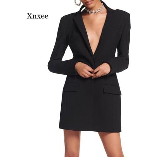 Backless Blazer Patchwork Diamond Sexy Female Notched Long Sleeve Korean Fashion Slim Womens Spring 2021 New Jackets Clothing