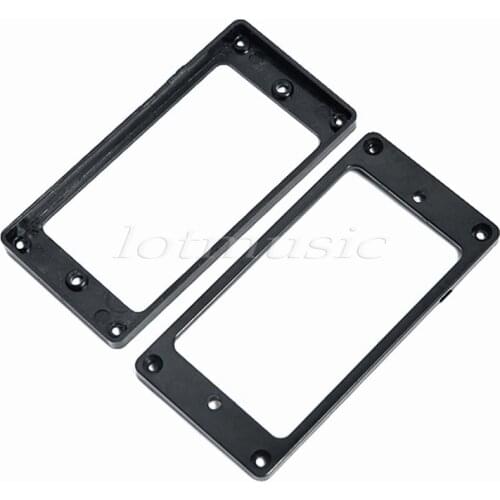 1 Pair Of Black Humbucker Pickup Frame Surrounds For Electric Guitar Replacement