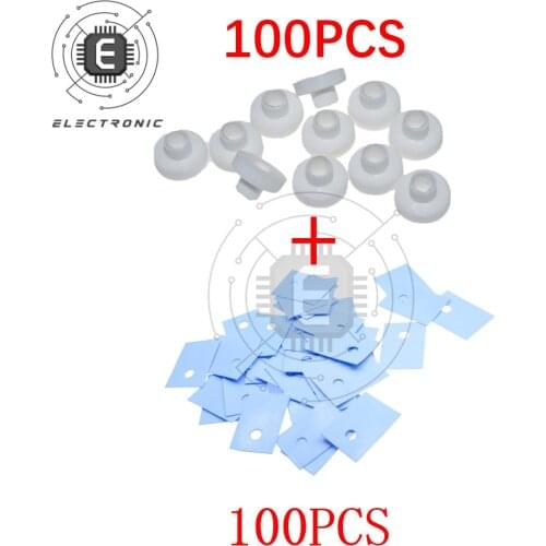 100PCS/Lot TO-220 Transistor Plastic Washer Insulation Washer +Isolated Silicone Pad Sheet Strip Heat Sink Insulation Film