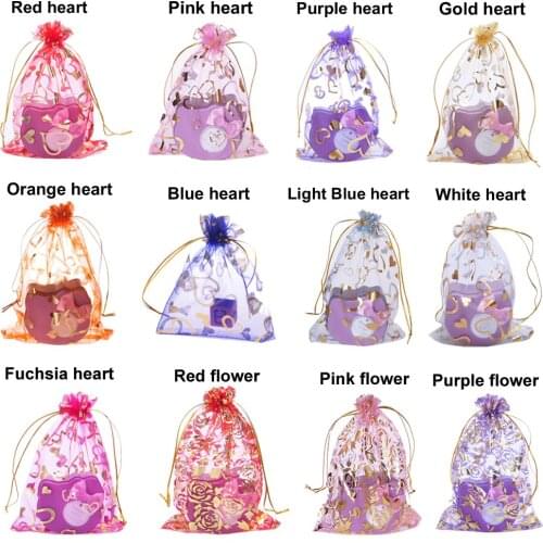 10x12cm Wholesale Organza Drawstring Pouches Gift Jewelry Packing Wedding Bags