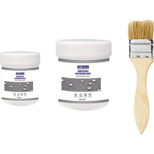 30/100g Transparent Waterproof Coating for Exterior Wall of Toilet Kitchen External Wall Roof Patching Tape Brush Strong