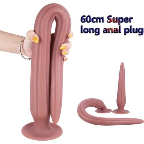 60cm Super Long Anal Plug Dildo Adult Sex toys Big ButtPlug Anal Dilator G spot Stimulator Masturbator Erotic Tool For Men Woman