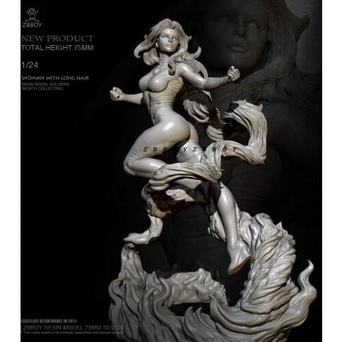 75mm 1/24 Resin model kits figure beauty colorless and self-assembled TD-2728