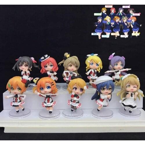 10PCS/Lot Love Live! School Idol Project Figures Kotori Minami Honoka Kousaka Hand-Made Cute Dolls Japan Anime Decoration Toys