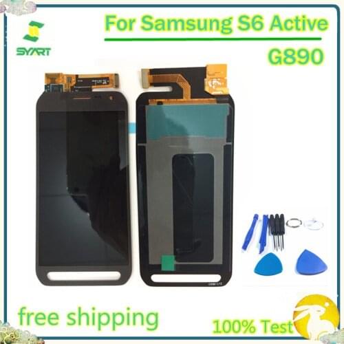 AMOLED No Dead Pixel G890 LCD Display Touch Screen Digitizer Assembly With Tools For Samsung Galaxy S6 Active G890 G890A SM-G890