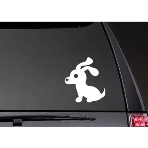 Dog With Silly Ears Vinyl Car Sticker Decal High Quality Window New Waterproof Decals Rear windshield Decor ZP0550