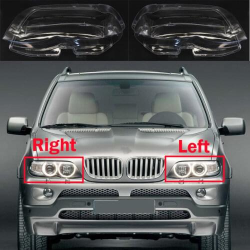 For BMW X5 E53 Car Front Headlight Lens Cover 2004-2006 Auto Shell Headlamp Lampshade Head light Lamp Case Lampcover Glass