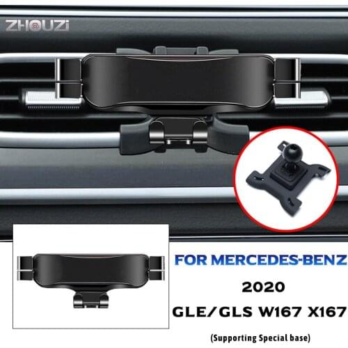 Car Mobile Phone Holder Mount GPS Stand Gravity Navigation Bracket For Mercedes Benz GLE GLS W167 X167 2020 Car Accessories