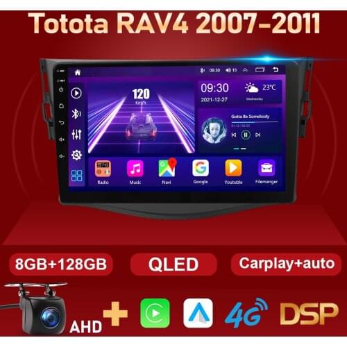 2Din Android Car Radio For Toyota RAV4 Rav 4 2007 2008 2009 2010 2011 Multimedia Player 4G Touch Screen GPS Navigation no DVD